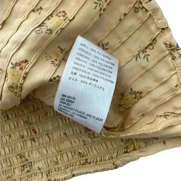 FREE PEOPLE Isabella Silky Floral Ruffle Babydoll Blouse in Copper color - Picture 10 of 10